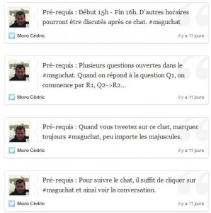 Les pré-requis du #msguchat